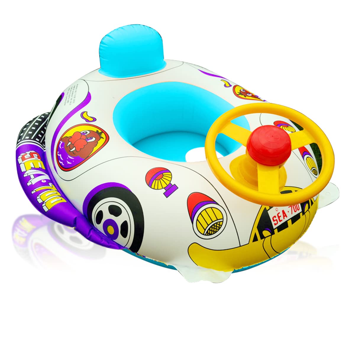 Proberos Swimming Tube for Kids Under 12kg, Baby Swimming Tube, Inflatable PVC Float Seat Toy for Swimming Pool, Safe Anti-flip Over Pool Float Seat Proberos Swimming Tube for Kids Under 12kg, Baby Swimming Tube, Inflatable PVC Float Seat Toy for Swimming Pool, Safe Anti-flip Over Pool Float Seat